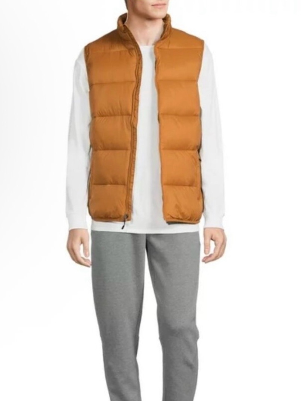 Swiss Tech Men’s Carmel Brown Puffer Performance Gear Vest Size XL